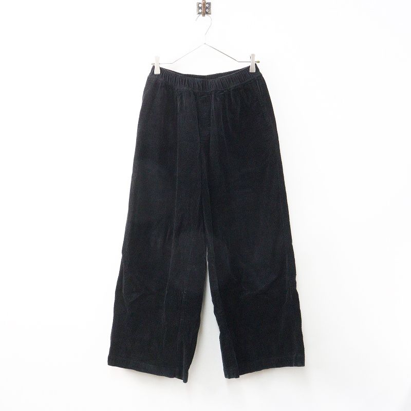 定価20900円 2025AW メゾンドソイル maison de soil 11WALE CORDUROY WIDE EASY PANTS コーデュロイパンツ 1 ブラック／【2400014949292】