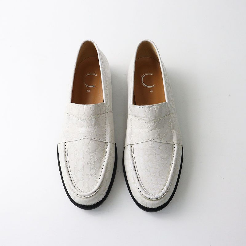 美品 復刻 2026SS 定価31900円 シーミィ CME LOAFERES ローファー 38 ホワイト／【2400014957594】