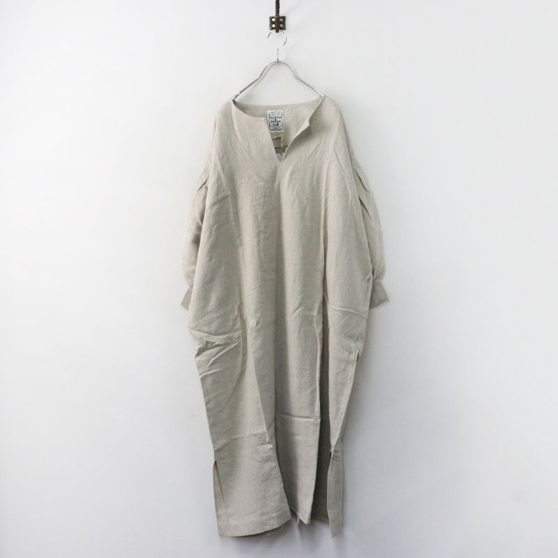 ハグオーワー クロスアンドクロス HUG O WaR Cloth&Cross 起毛リネン カフタンワンピース F ベージュ ┃ドレス【2400014960563】