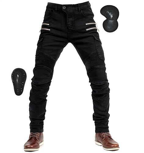 [RENHE] バイク用パンツ メンズ ライディングパンツ プロテクター ライダースパンツ 春夏秋冬 バイクズボン デニム レーシングパンツ ストレッチ素材 耐磨耗性ma