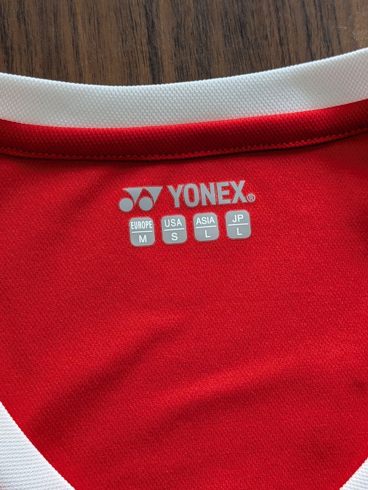 YONEX ヨネックス ドットストライプ ゲームシャツ ユニホーム レディースL 赤