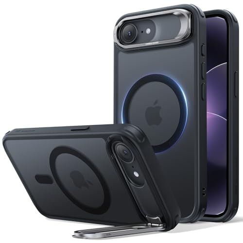 【デザイン受賞シリーズ！】ESR iPhone 17e ケース iPhone16e用 MagSafe対応 4倍米軍MIL規格 カメラ保護 隠しスタンド 調整可能 ワイヤレス充電 エアガードコーナー 耐衝撃 傷防止 軽量 マグネットスマホケース 3156b745