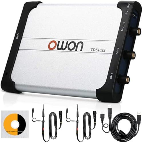 OWON VDS1022 2ch 25MHz PCベース オシロスコープ USB 帯域 100MS/s 8ビット最大電圧 40V レコード長 5k FFT SCPIコマンド USB トリガ出力 パスフェイル 薄型 軽量 小型 コンパクト 持ち c6b7c351