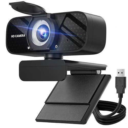 【新品】Webカメラ ウェブカメラ HD 1080P マイク内蔵 プライバシー保護カバー付き 広角レンズ 自動輝度調整 クリップ式取り付け プラグ&プレイ USBウェブカメラ Zoom/Skype/YouTube/オンライン会議/テレカンファ 6ab91d14