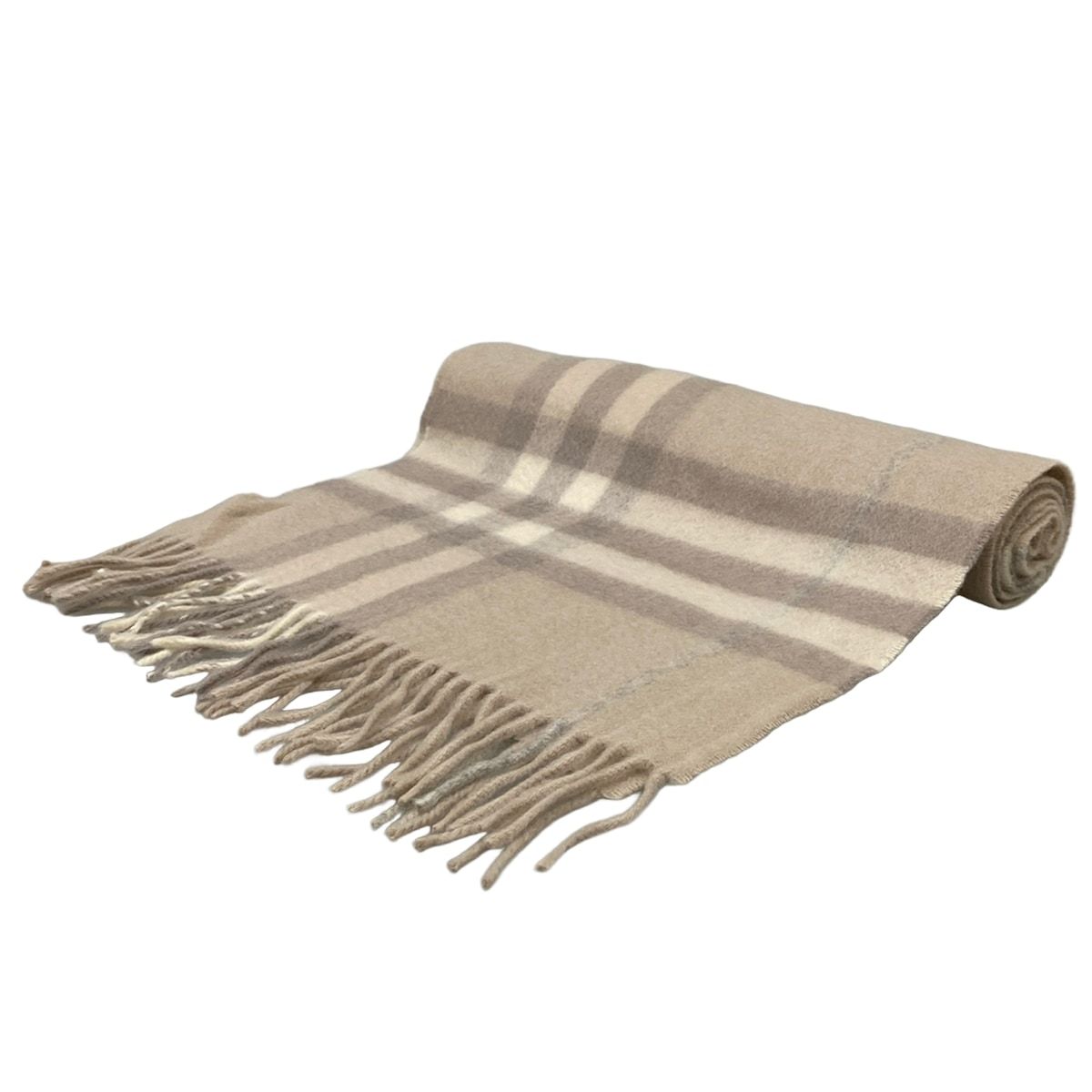 BURBERRY ピンク グレー チェック マフラー BURBERRY（マフラー