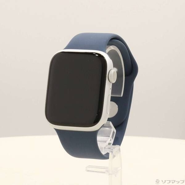 ソフマップ 〔中古品〕 Apple Watch Series 9 GPS 45mm シルバーアルミニウムケース ストームブルースポーツバンド【352】