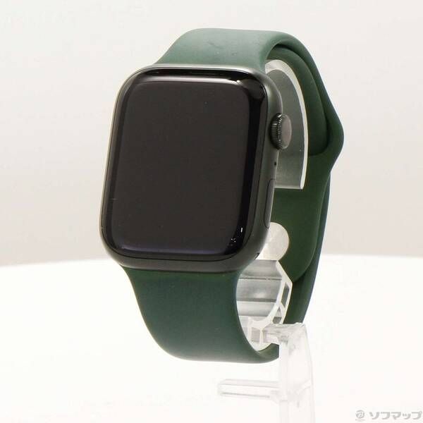ソフマップ 〔中古品〕 Apple Watch Series 7 GPS 45mm グリーンアルミニウムケース クローバースポーツバンド【352】