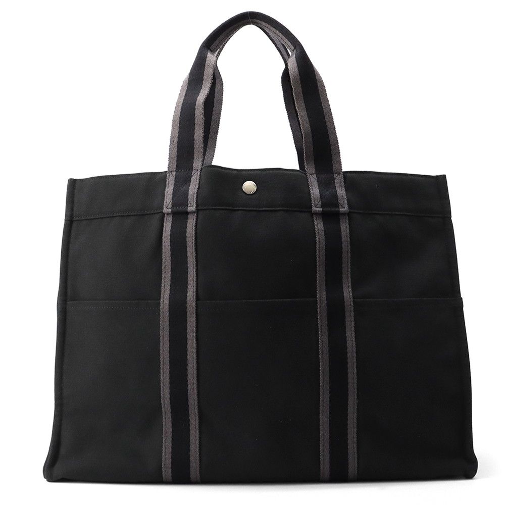 エルメス トートバッグ フールトゥGM キャンバス HERMES 黒