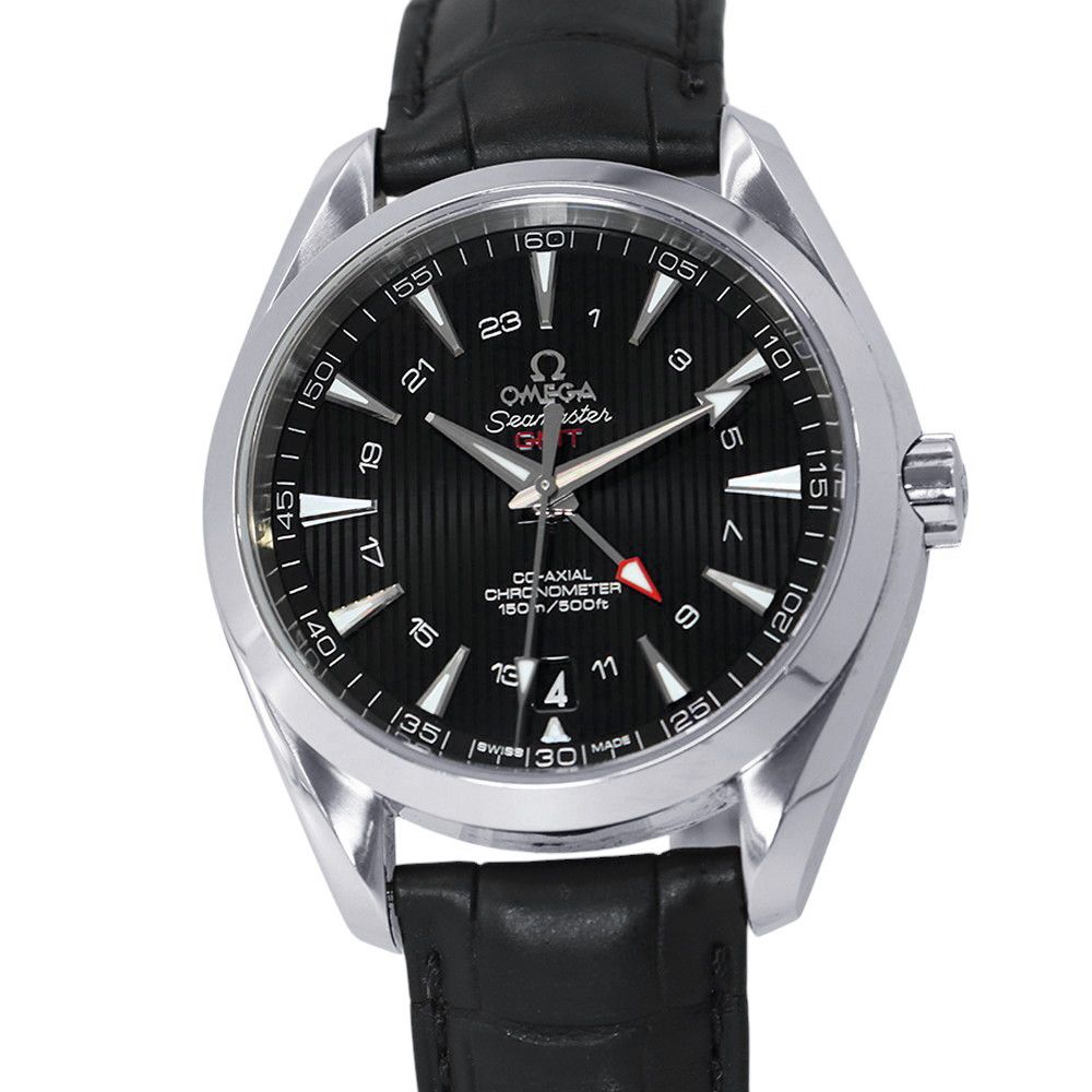 オメガ シーマスター アクアテラ 150M コーアクシャル GMT 231.10.43.22.01.001 OMEGA 腕時計 黒文字盤