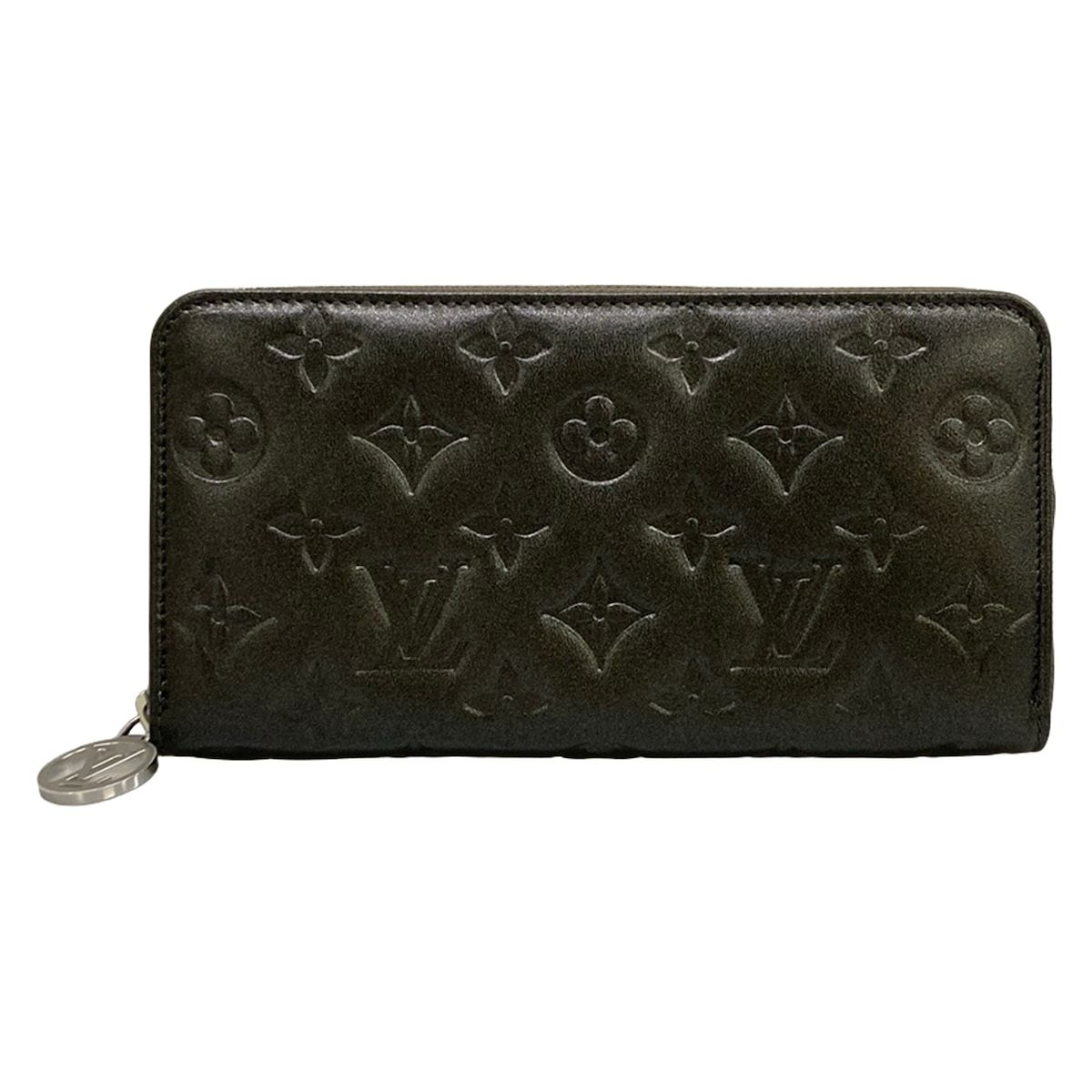 LOUIS VUITTON(ルイヴィトン) 長財布 クッサン美品 ジッピーウォレット M81763 アントラシット レザー