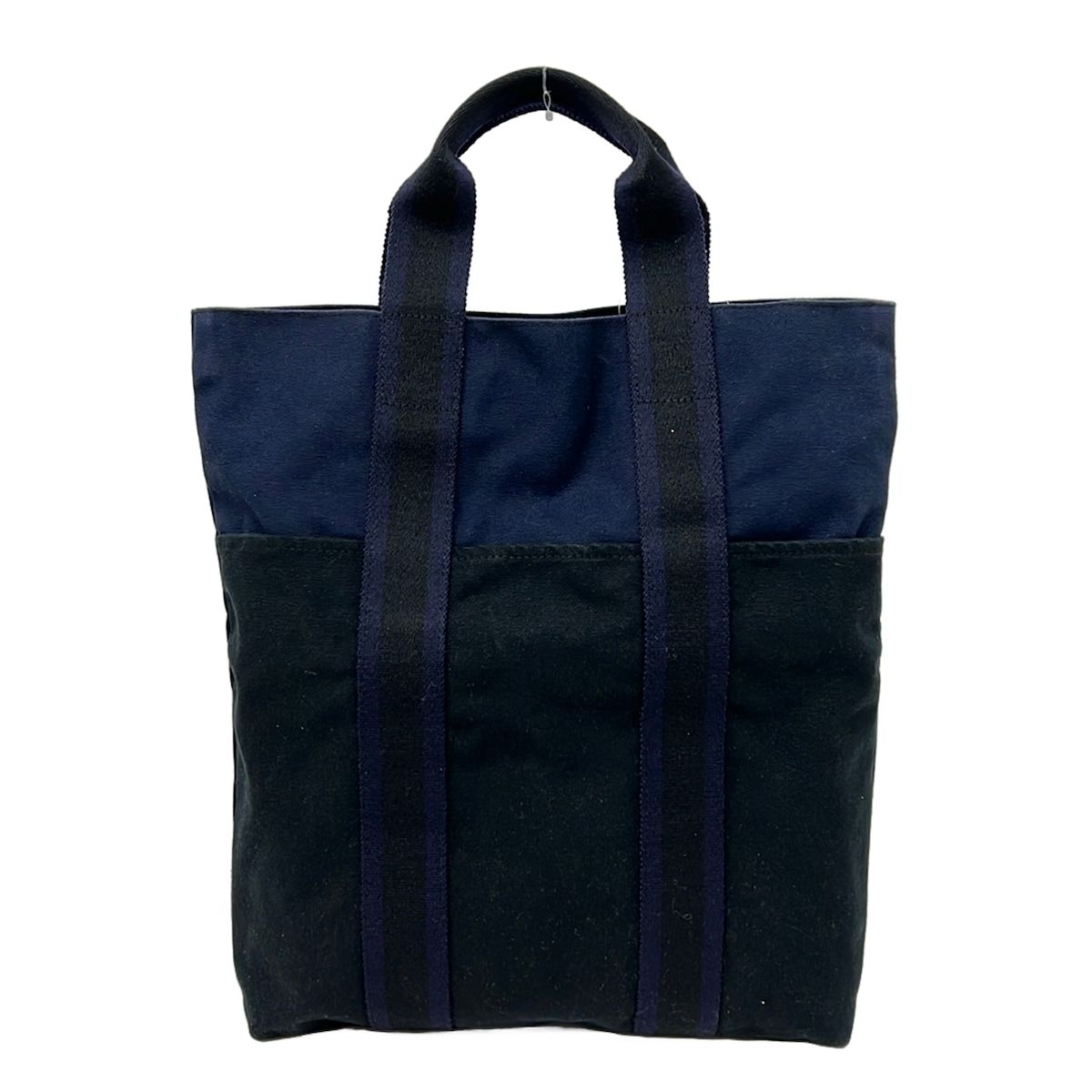HERMES(エルメス) トートバッグ美品 フールトゥカバス ダークネイビー×黒