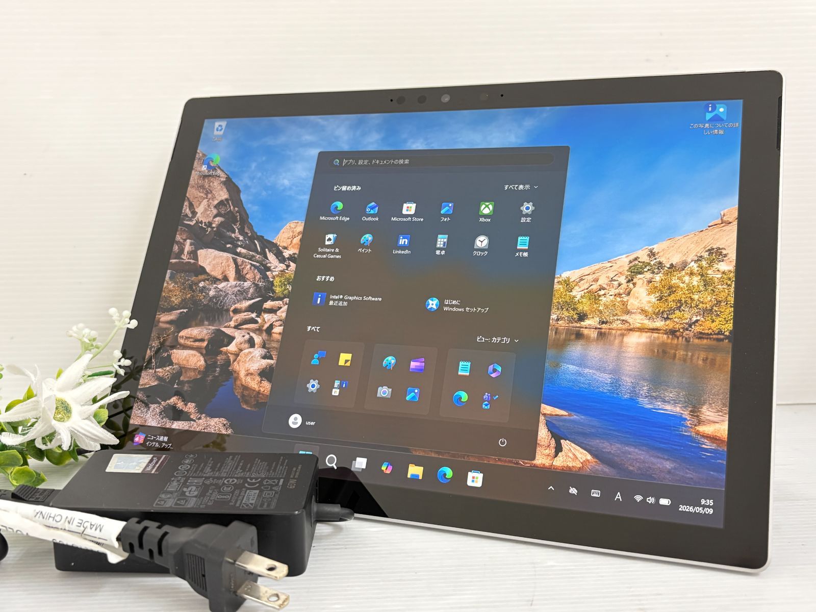 【良品 バッテリー良好】Microsoft Surface Pro 7+ model:1960『Core i5(1135G7) 2.4Ghz/RAM:16GB/SSD:256GB』12.3インチ Wi-Fi Win11 動作品