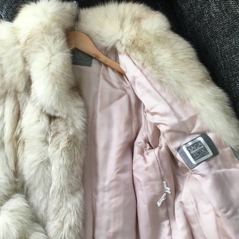 美品 SAGA FOX サガフォックス JINDO 毛皮 フォックス ファー コートL