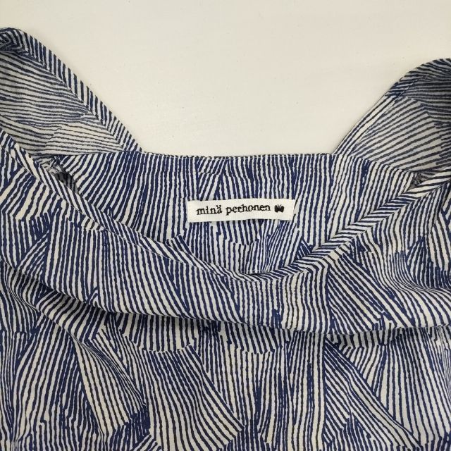 mina perhonen ripple marks フレンチスリーブ ss1618 コットン 
