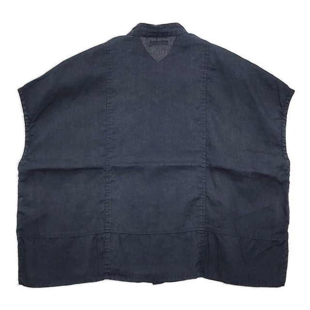 fog linen work リネン リトアニア製  ブラウス シャツ ライトブルー レディース フォグリネンワーク【中古】6-0409M∞ fog linen work リトアニア製 リネン ワイド ノースリーブ 比翼ボタン