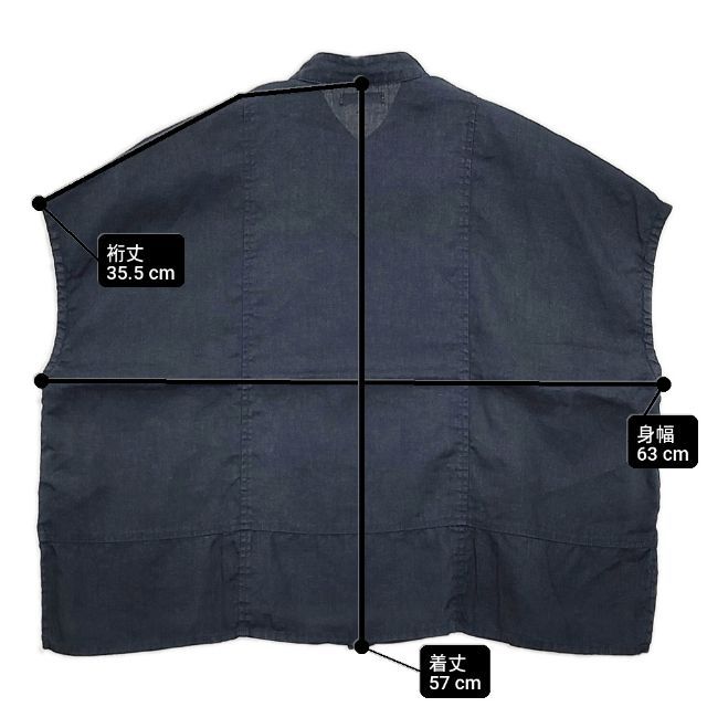 fog linen work リネン リトアニア製  ブラウス シャツ ライトブルー レディース フォグリネンワーク【中古】6-0409M∞ fog linen work リトアニア製 リネン ワイド ノースリーブ 比翼ボタン
