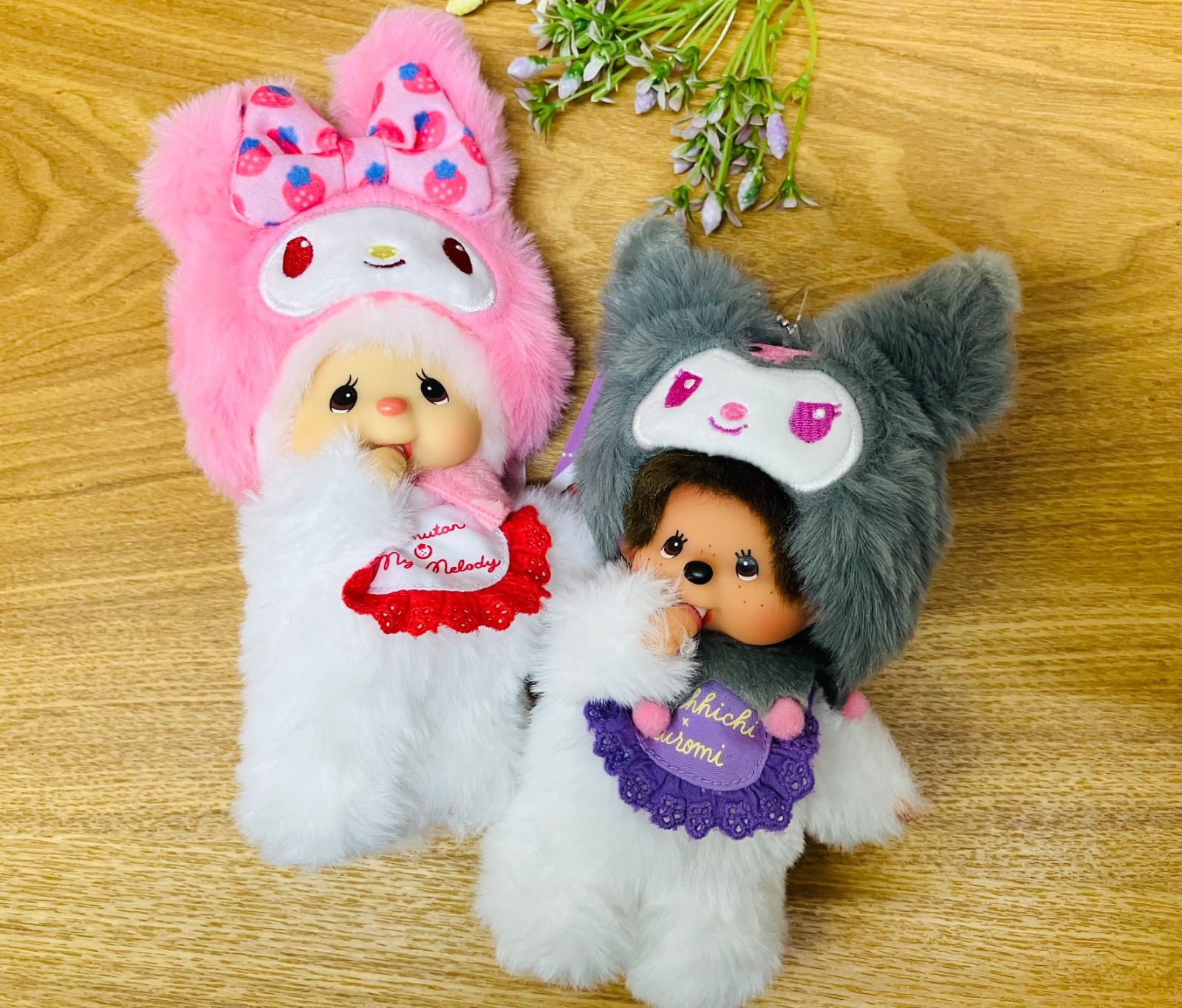 モンチッチ×クロミ モンチッチ×マイメロ キーチェーン2個セット
