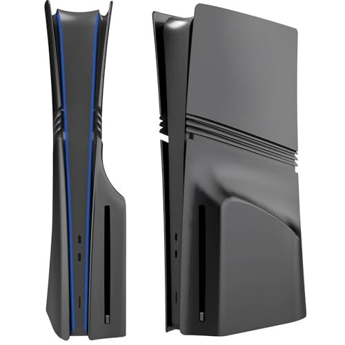 PS5 Pro 光学ドライブ版専用 保護パネル & 交換用カバー 豊富な6色展開 純正品同一仕様 軽量・耐衝撃 簡単取り付け（黒い） shu 53ad7cdc