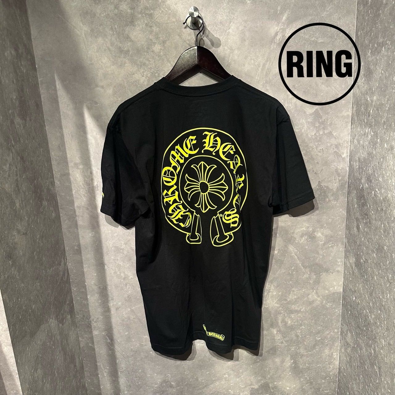 Chrome Hearts YELLOW Horseshoe S/S Tee BLK