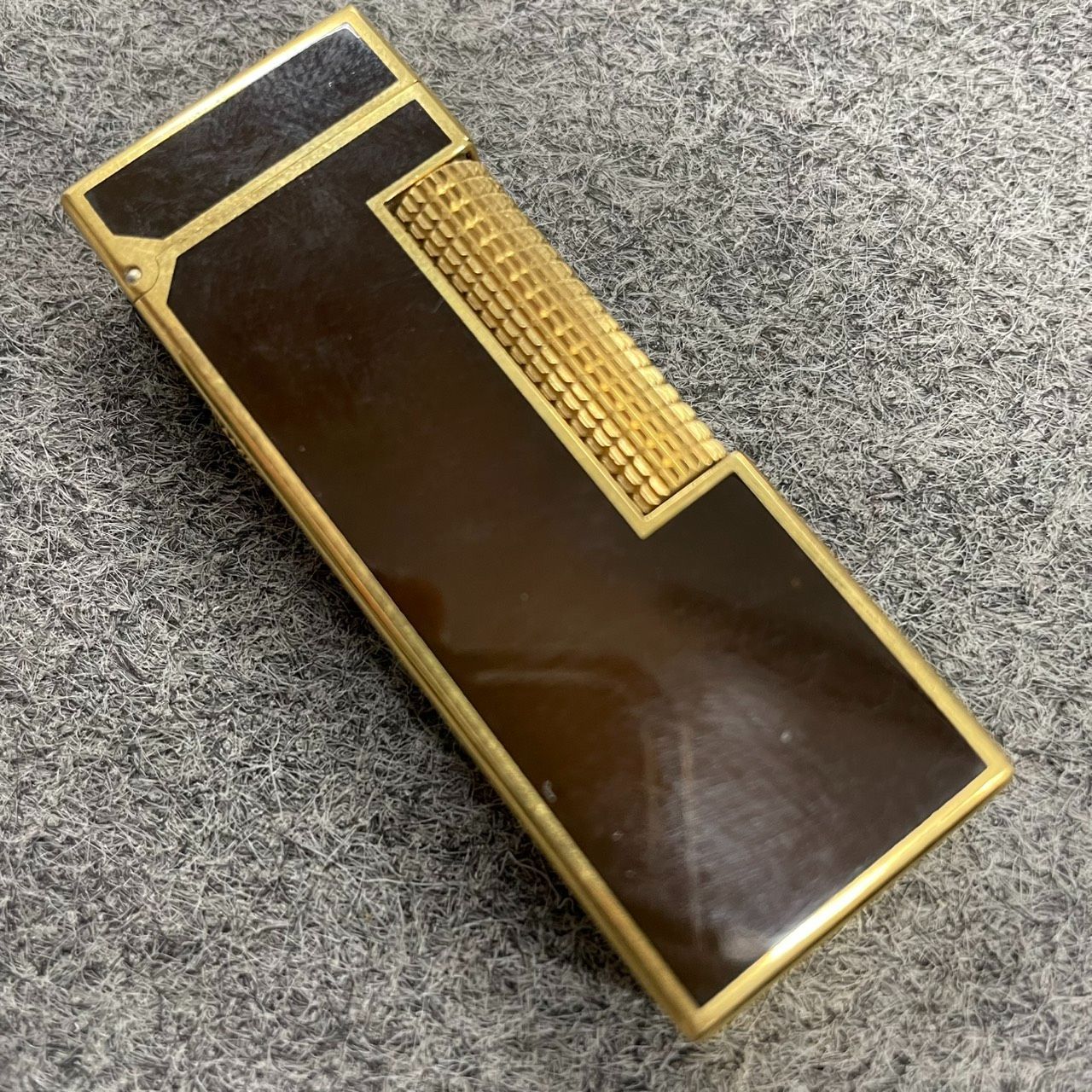 ダンヒル ローラーガスライター dunhill ローラー式 ワインレッド ゴールド系 着火未確認
