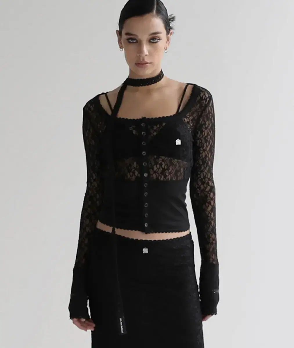 新品) BADBLOOD バッドブラッド セレナ レース クロップド カーディガン