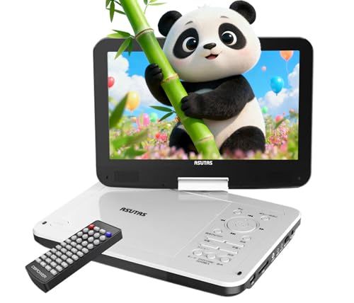【新機種】ASUTAS ポータブルDVDプレーヤー 12.5型 車載用ホルダー付き DVDプレーヤー ポータブル 10.5インチ液晶 5時間連続再生 リージョンフリー レジューム機能 270度回転 TV同期可能 SDカード/USBに対応 車載 967722a3 10,418円