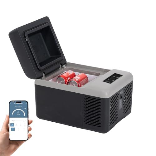 Alpicool ポータブル冷蔵庫 車載冷蔵庫 車載冷蔵冷凍庫 C12P 12L 12リットル -20℃?20℃ コンプレッサー式 急速冷凍 AC100V DC12V/24V コンパクト 軽量 持ち運び便利 静音 45W 省エネ 車載家庭両用 b41e4a41