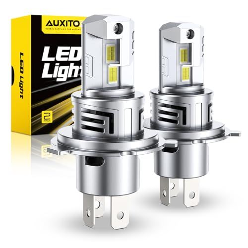 AUXITO H4 Lo/Hi LEDヘッドライト 高輝度 6倍明るさUP 車用 車検対応 6500K ホワイト 12V車対応 取り付け簡単 定電流回路搭載 長寿命 高速回転冷却ファン付け 静音 瞬間起動 2個入り 販売者3年保証(沖縄・離島 0cf96859