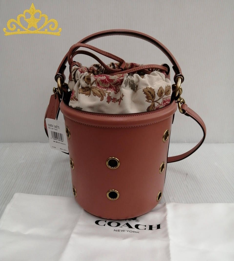 COACH フローラル ドローストリング バケット 2WAY ショルダーバッグ レディース コーチ