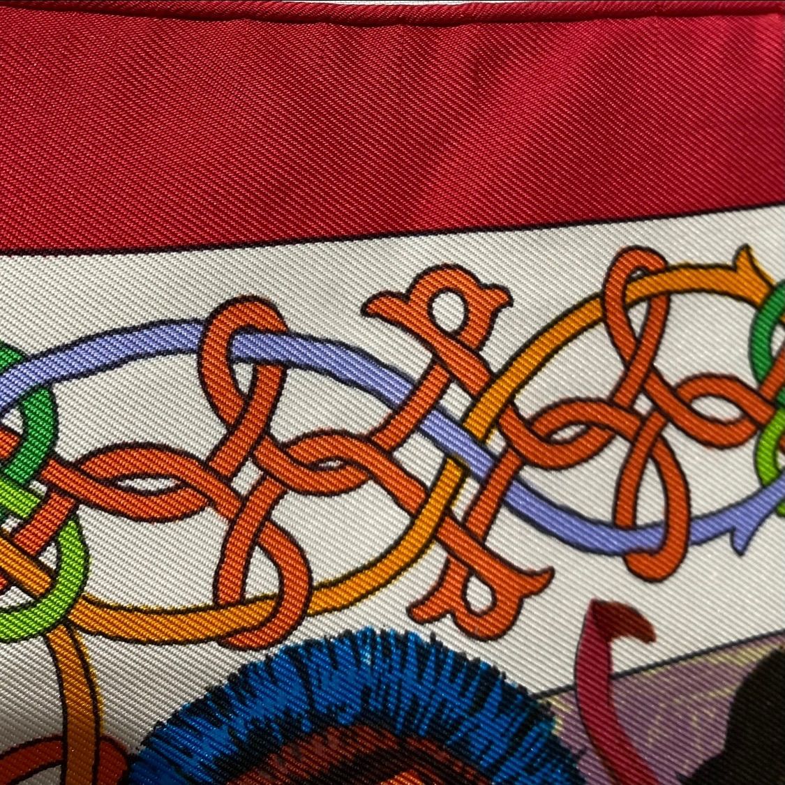 エルメス カレ90 Les Cheyennes シルクスカーフ シャイアン族 レッド