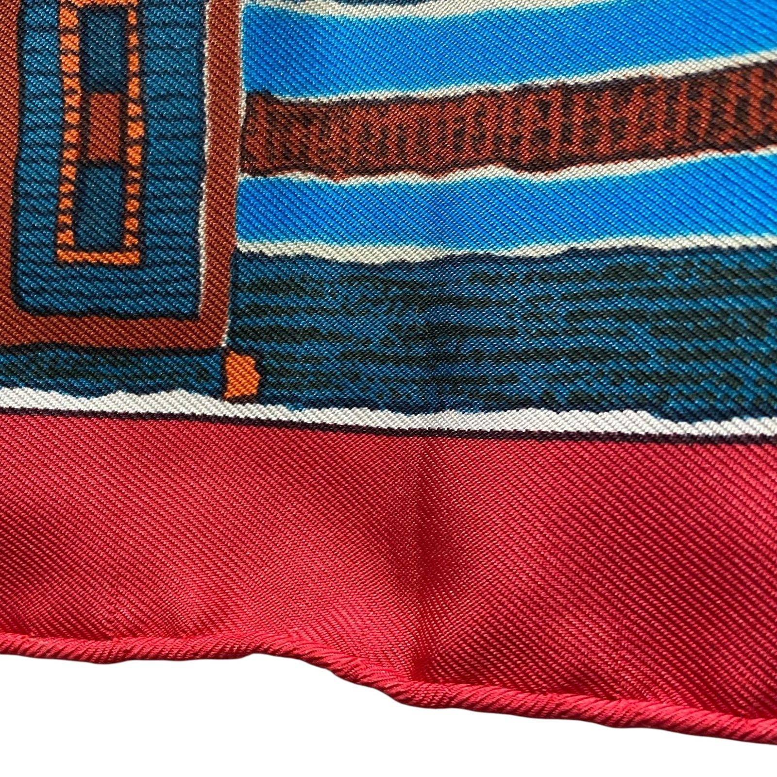 エルメス カレ90 Les Cheyennes シルクスカーフ シャイアン族 レッド