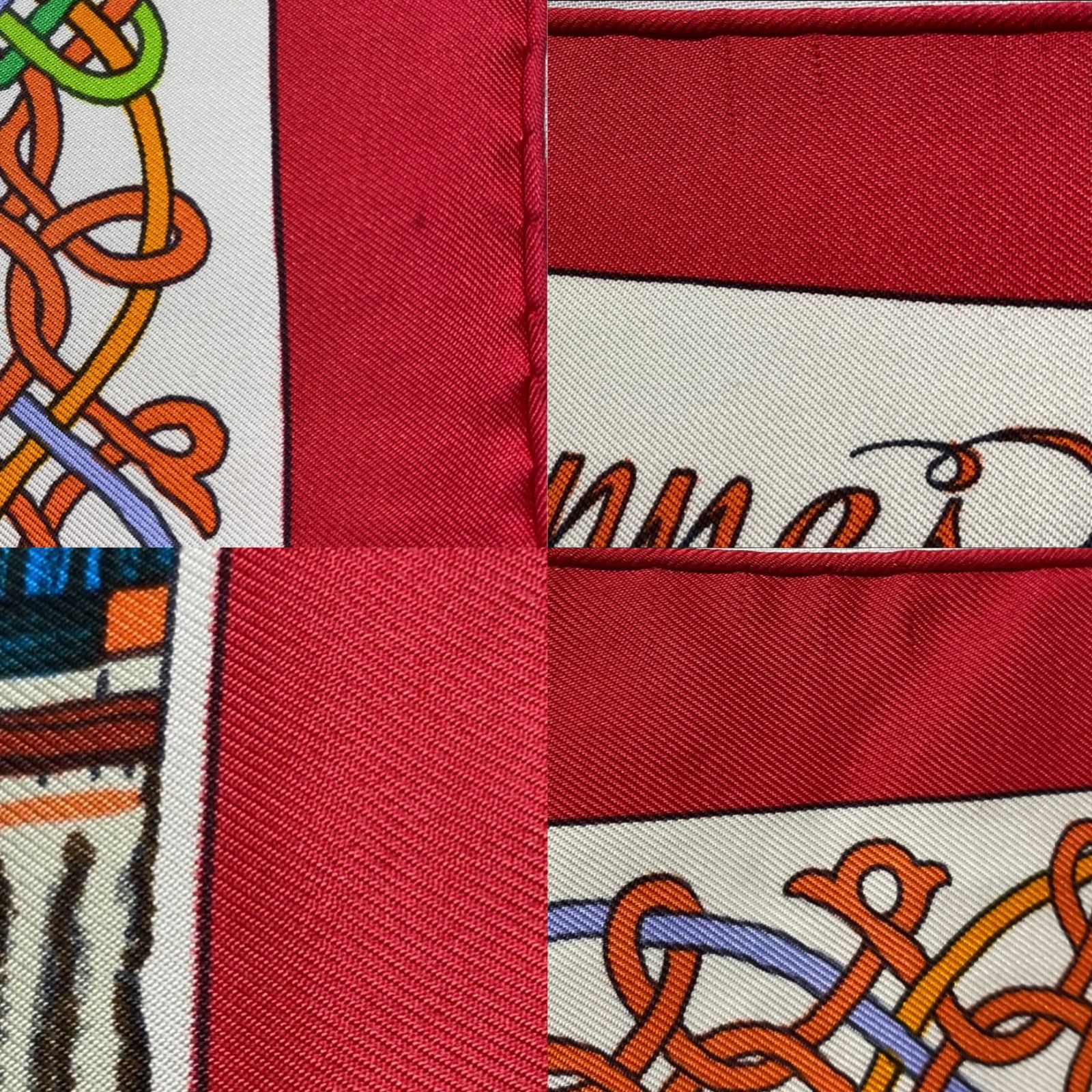 エルメス カレ90 Les Cheyennes シルクスカーフ シャイアン族 レッド