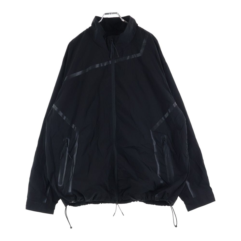 KITH (キス) 101 Wrinkle Nylon Madison Track Jacket リンクルナイロンマディソン ジップアップトラックジャケット ブラック 24-011-060-0011-1-0