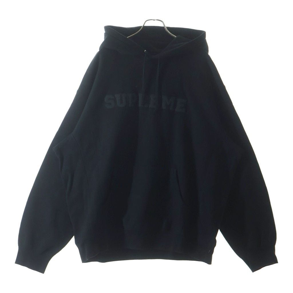 SUPREME (シュプリーム) 24SS Collegiate Hooded Sweatshirts カレッジエイト フーデッド スウェットシャツ プルオーバーパーカー ブラック