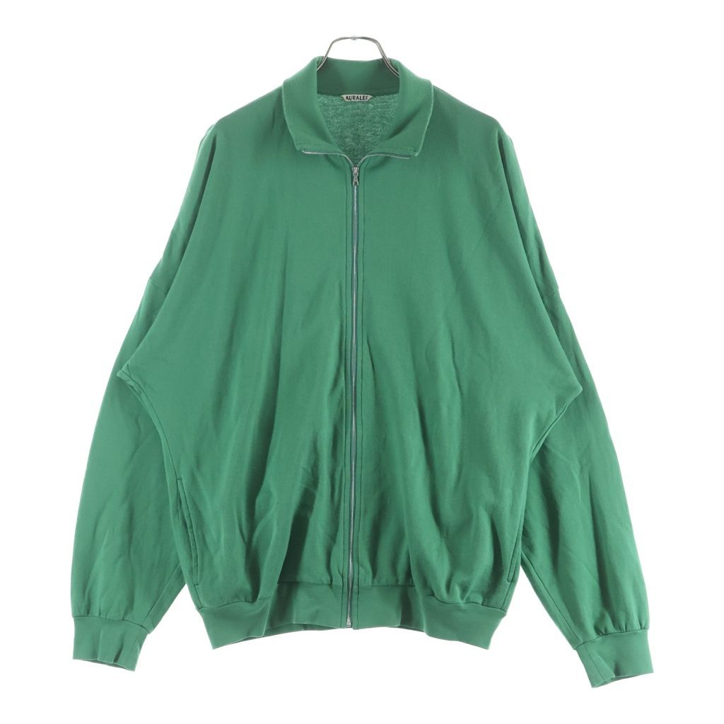 AURALEE (オーラリー) 25AW SUPER HIGH GAUGE SWEAT ZIP BLOUSON スーパーハイゲージ スウェット ジップアップブルゾン A25AB01CU グリーン