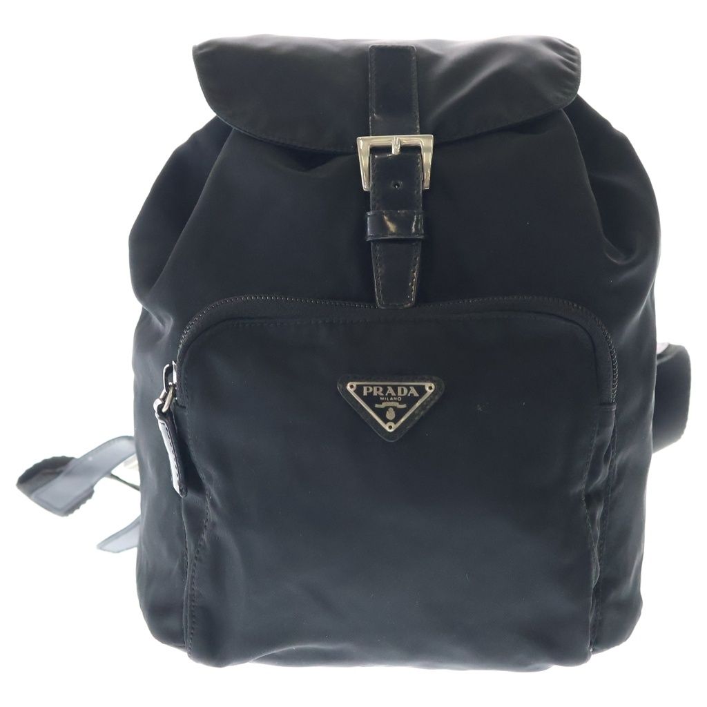 PRADA (プラダ) ミニバックパック リュックサック ブラック テスートナイロン シルバー金具