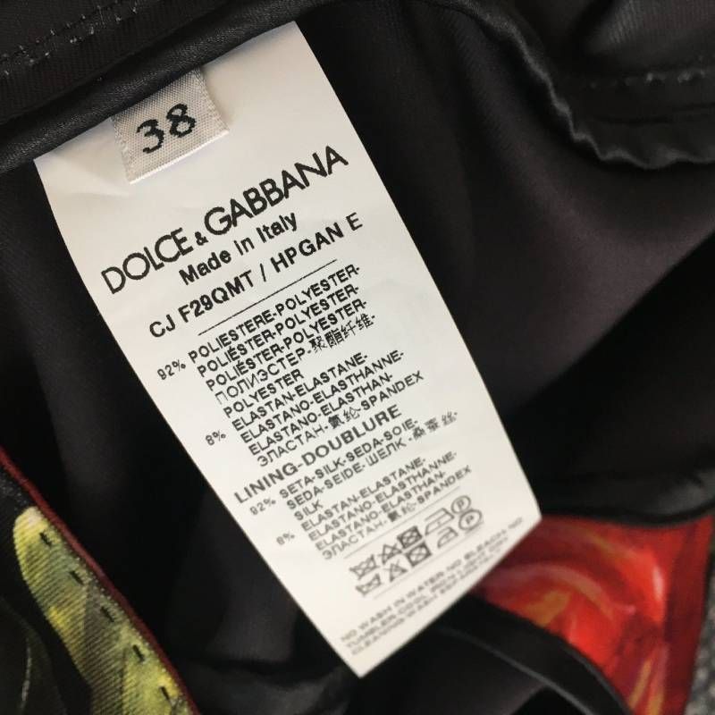 極美品 DOLCE & GABBANA ドルチェ＆ガッバーナ ローズプリント 