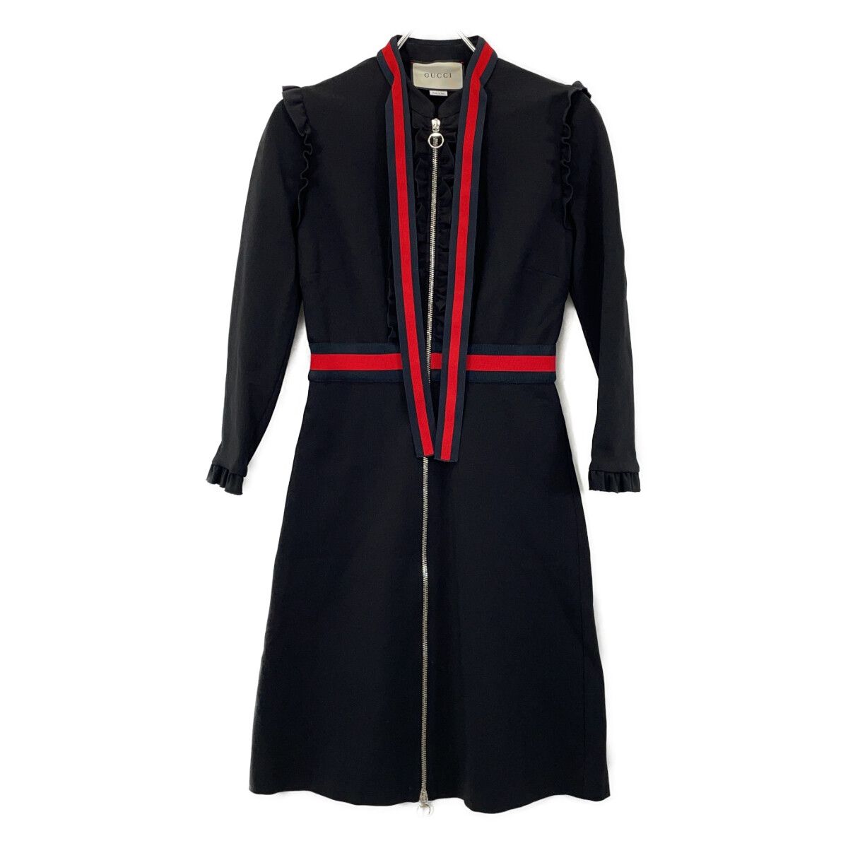 GUCCI グッチ 457032 ブラック フロントZIP シェリーボウタイ
