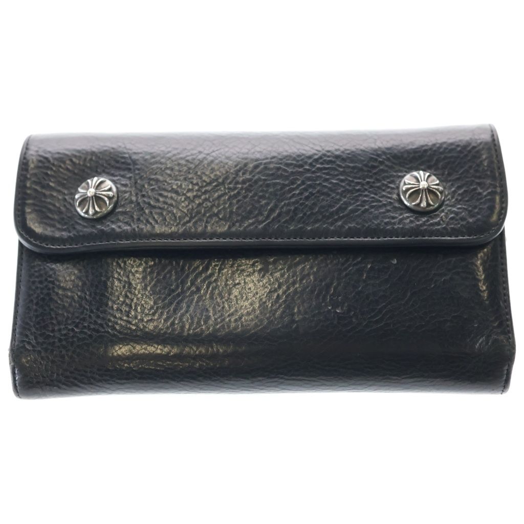 CHROME HEARTS (クロムハーツ) WAVE ウェーブ レザーウォレット 財布 ブラック