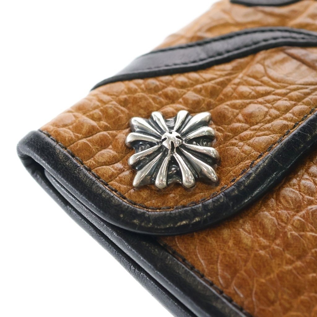 Travis Walker (トラヴィスワーカー) 2 Snap Alligator Cross Wallet 2スナップアリゲータークロスウォレット 3折りトラッカーウォレット 財布 ブラウン/レッド/ブラック Travis Walker (トラヴィスワーカー) 2 Snap Alligator Cross Wallet 2スナップアリゲータークロスウォレット 3折りトラッカーウォレット 財布 ブラウン/レッド/ブラック