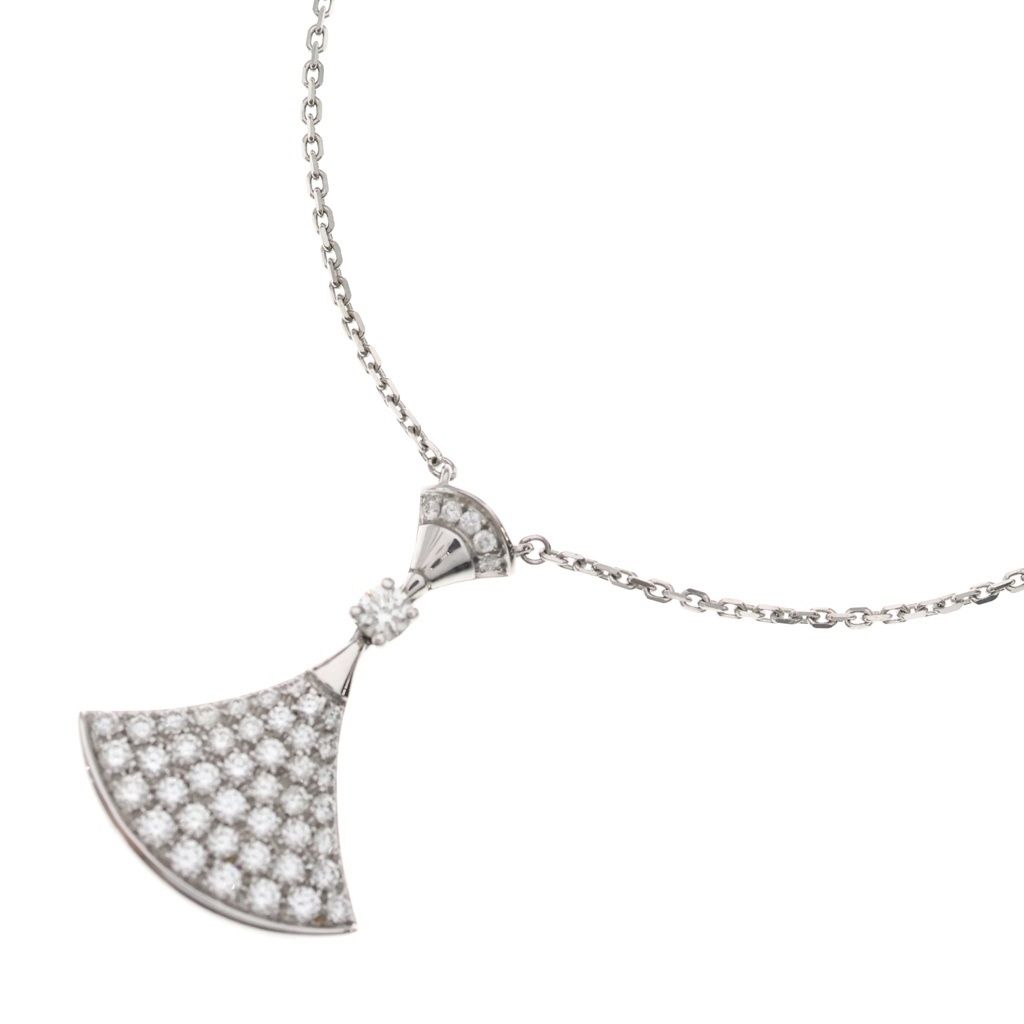 BVLGARI (ブルガリ) ディーヴァ ドリーム パヴェダイヤ ネックレス K18WG ホワイトゴールド 350066 ESLLWM