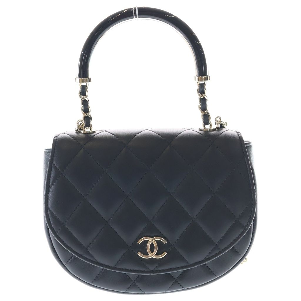 CHANEL (シャネル) マトラッセ 2WAYショルダーバッグ ミニバッグ チェーンバッグ ブラック ラムスキン AP4410 ゴールド金具