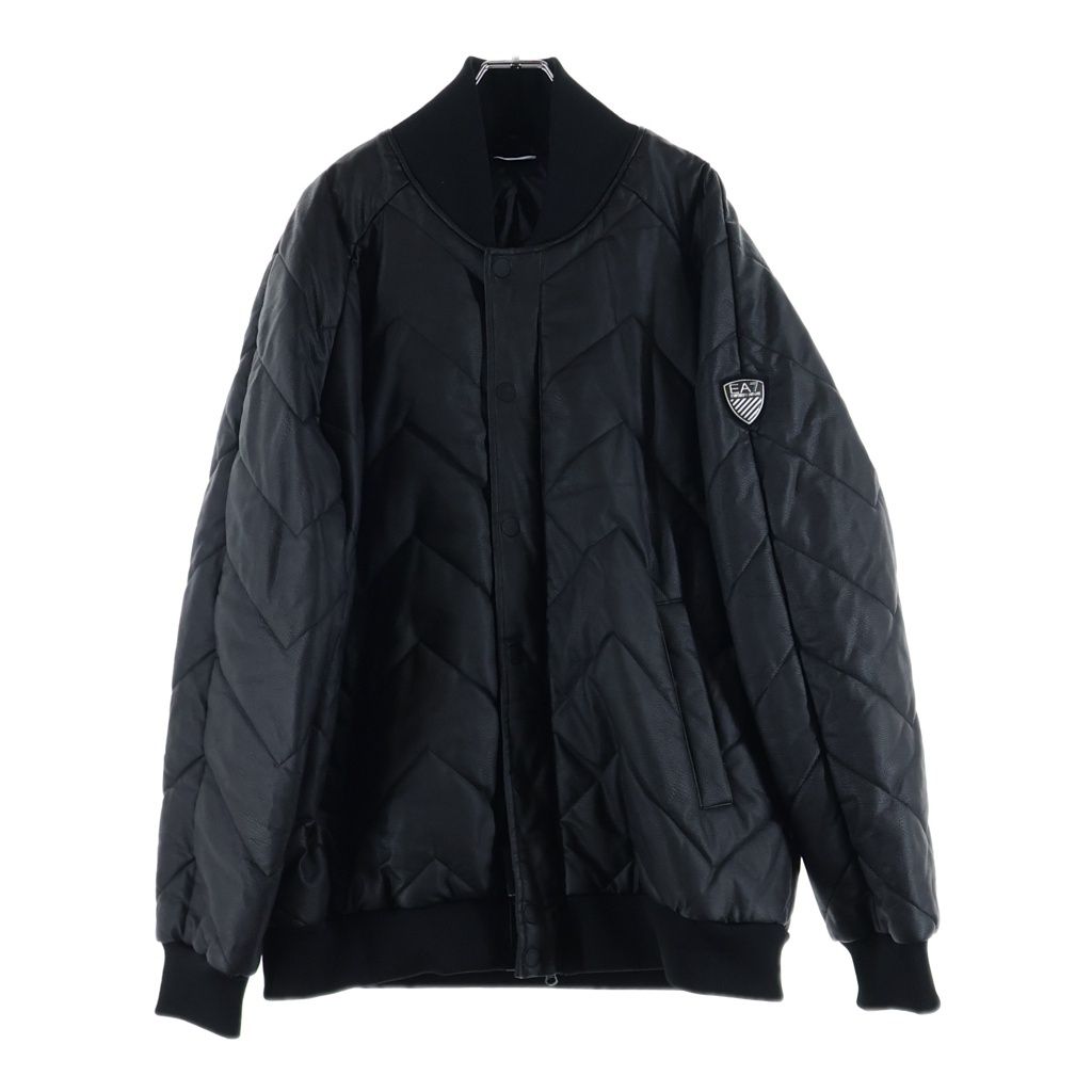 EMPORIO ARMANI (エンポリオアルマーニ) フェイクレザーブルゾン ジャケット ブラック #3XL 6YPB30 PNC0Z
