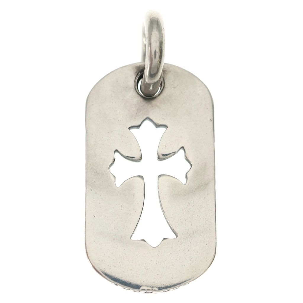 CHROME HEARTS (クロムハーツ) D TAG SML CO CRS カットアウトクロスドッグタグ スモール ペンダントトップ シルバー BCA242
