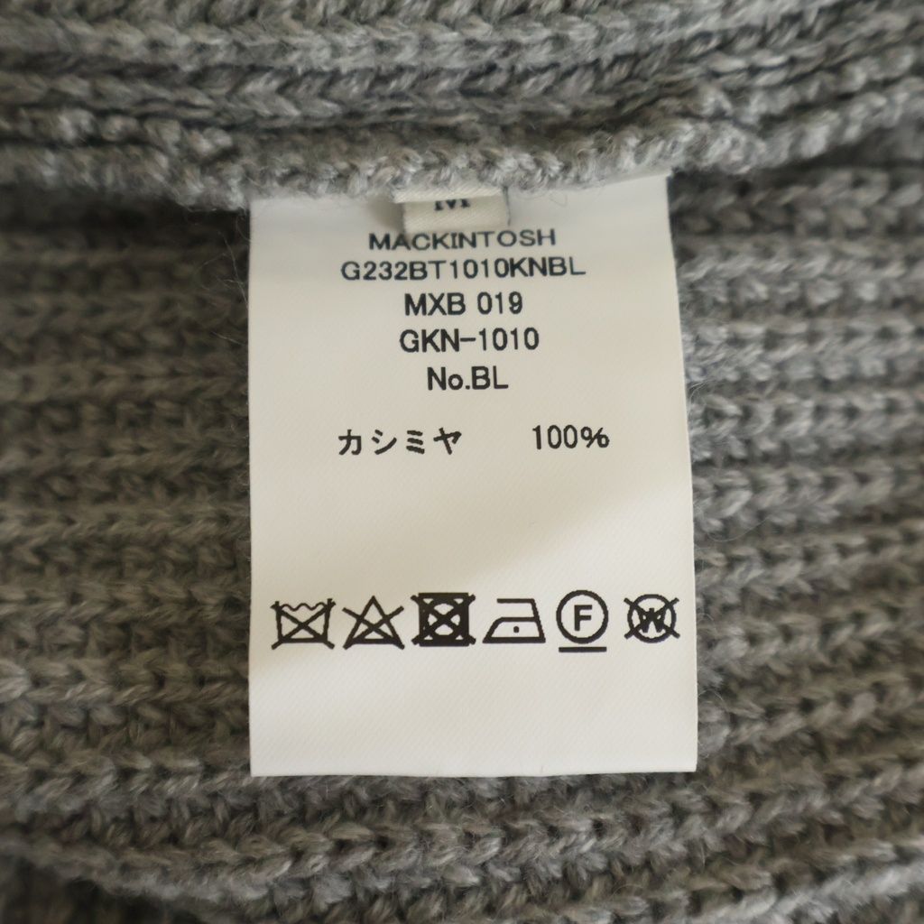 MACKINTOSH (マッキントッシュ) ×BATONER バトナー カシミヤニット 長袖カーディガン グレー MACKINTOSH (マッキントッシュ) ×BATONER バトナー カシミヤニット 長袖カーディガン グレー