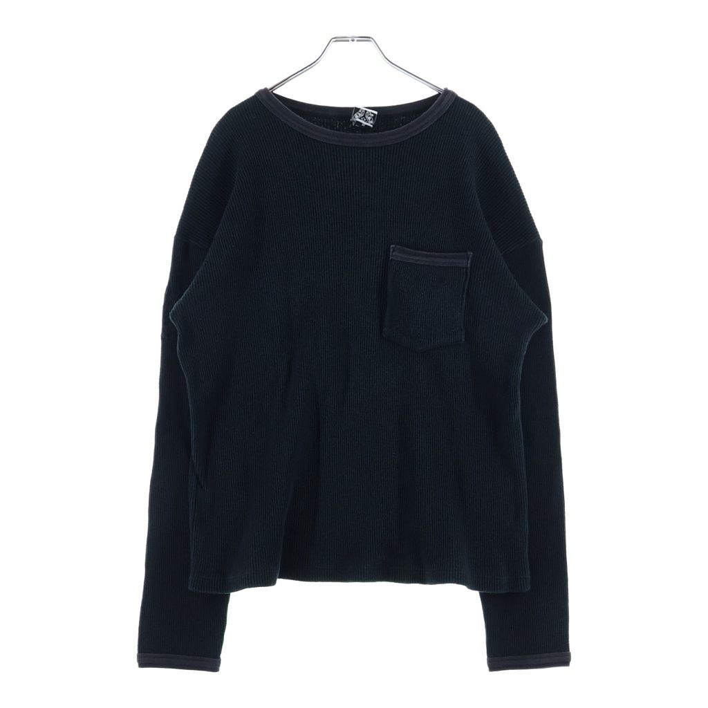 CHROME HEARTS (クロムハーツ) OLD オールド ヴァインダガー刺繍 サーマル 長袖Tシャツ ネイビー
