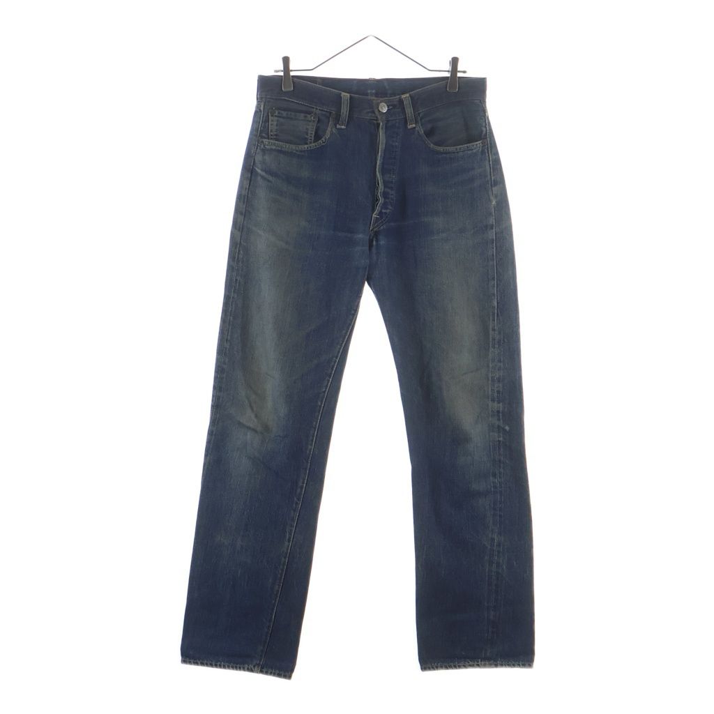 Levi's (リーバイス) 60-70S 501 BIG E 後期 並行ステッチ レインボーステッチ ボタン裏刻印6 足長R デニム パンツ インディゴ