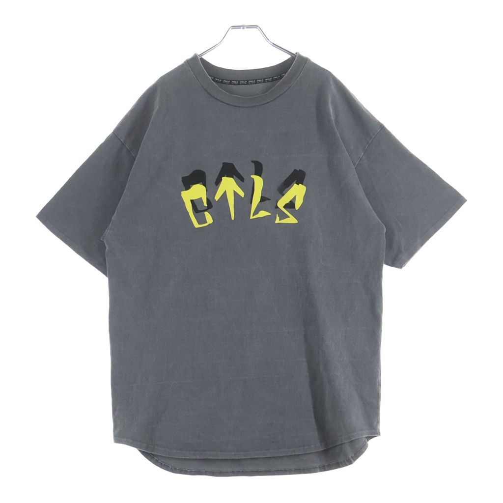 cvtvlist (カタリスト) ラバーロゴプリント クルーネック半袖Tシャツカットソー グレー