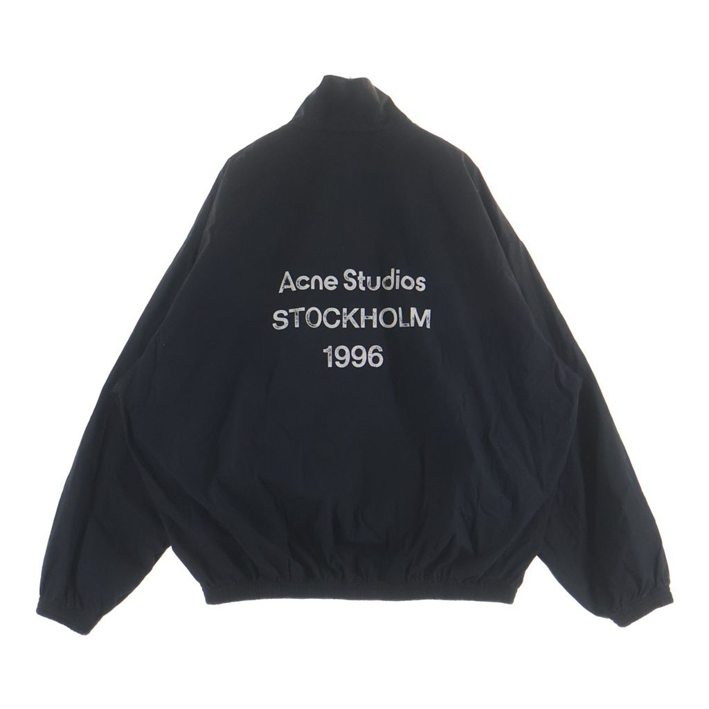 Acne Studios (アクネ ストゥディオズ) LOGO ZIPPER JACKET ロゴプリント ジップアップジャケット ブラック FN-MN-OUTW001264
