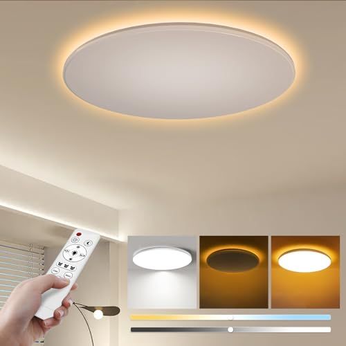 Linke LED シーリングライト 6?8畳 28W 2800LM 天井照明 常夜灯 間接照明 φ30cm led 無段階調光調色 おしゃれ 薄型 明るい Ceiling Light シンプルデザイン リモコン 調色/調光タイプ メモリ タ 0225533f